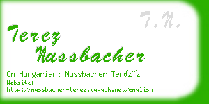 terez nussbacher business card